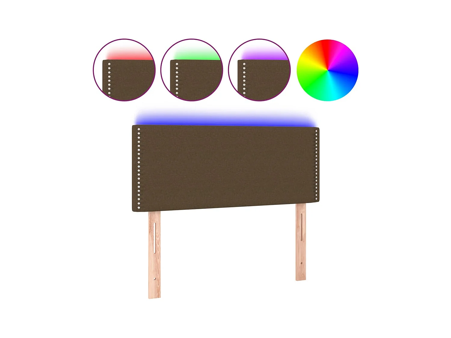 Tête de lit accessoire tissu marron 100 x 6 x 78 cm TDL0200903