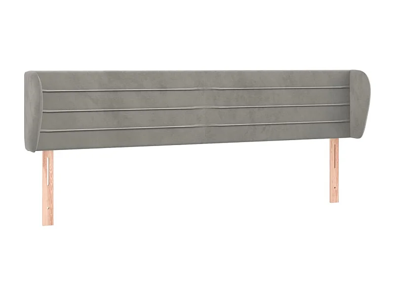 Tête de lit accessoire tissu grise 203 x 23 x 88 cm TDL0205151