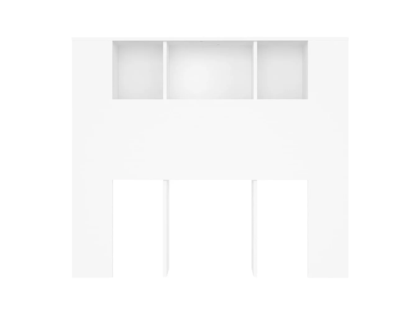 Tête de lit avec effet bois blanche 120 x 18.5 x 104.5 cm TDL0200110