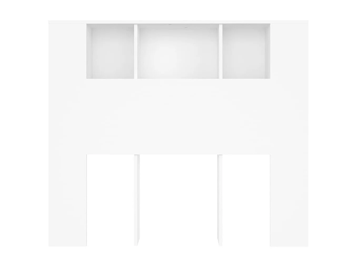 Tête de lit avec effet bois blanche 120 x 18.5 x 104.5 cm TDL0200110
