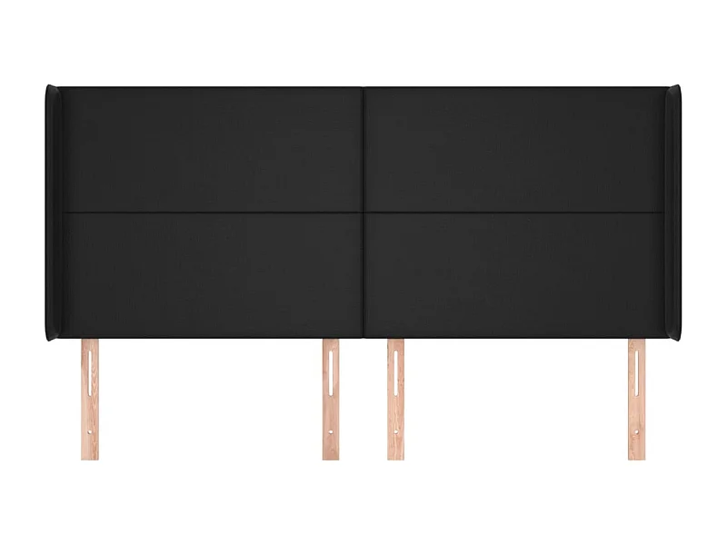 Tête de lit accessoire noire 203 x 16 x 128 cm TDL0204503