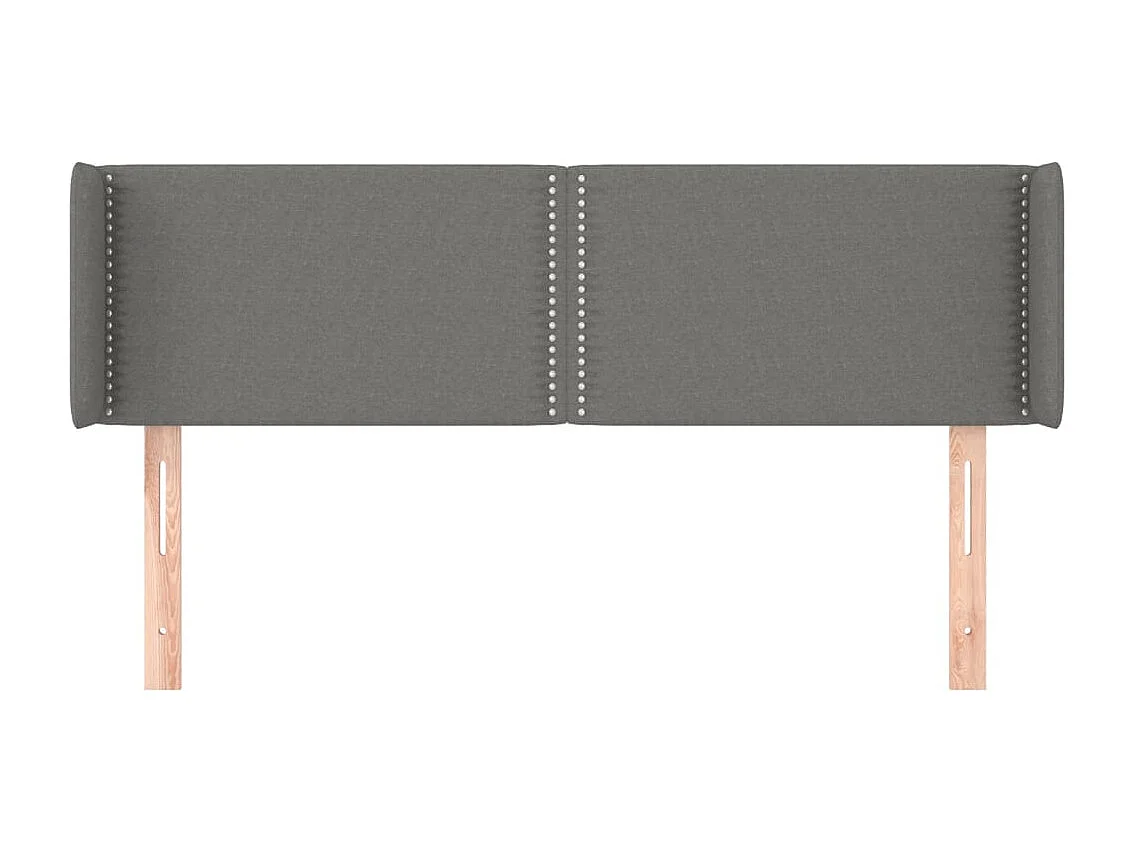 Tête de lit accessoire tissu grise 147 x 16 x 88 cm TDL0205017