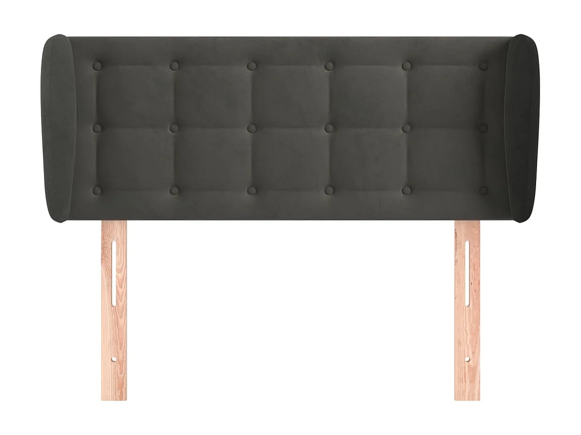 Tête de lit accessoire tissu grise 93 x 23 x 88 cm TDL0204837