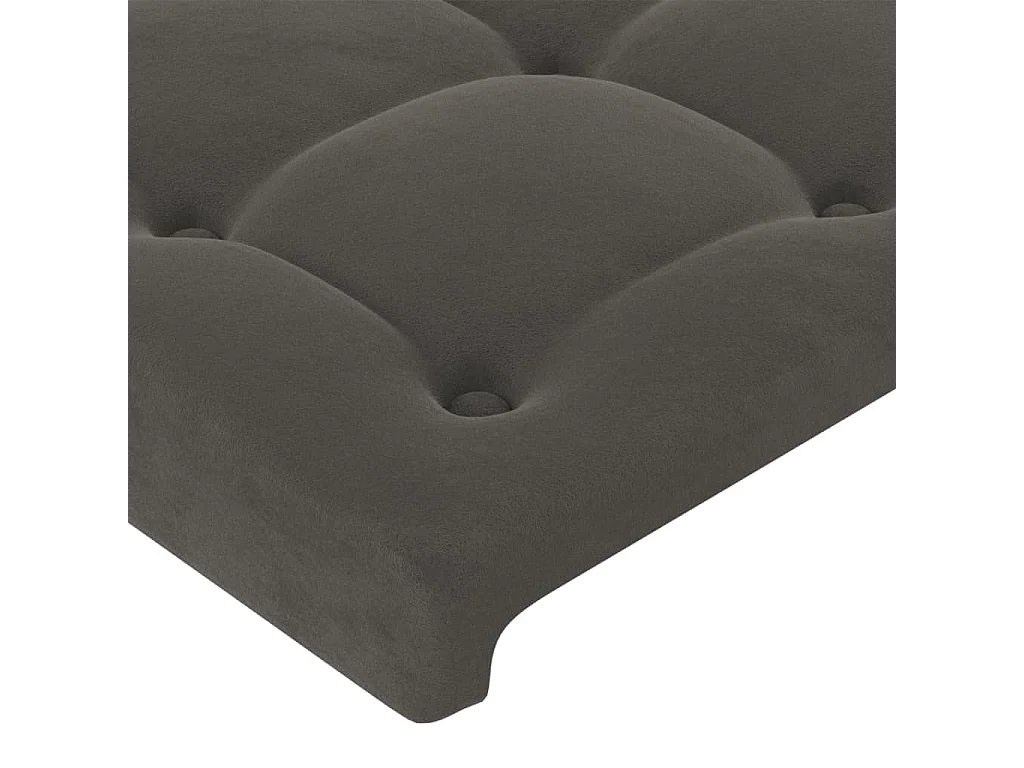 Tête de lit accessoire tissu grise 93 x 23 x 88 cm TDL0204837