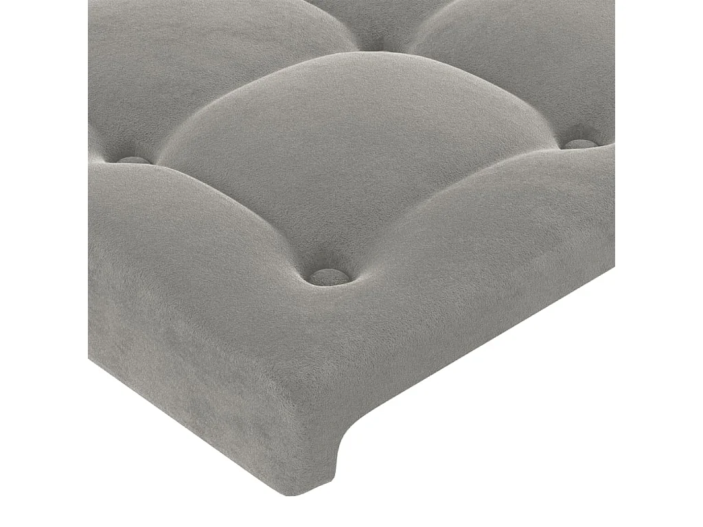 Tête de lit accessoire tissu grise 103 x 16 x 118 cm TDL0201427