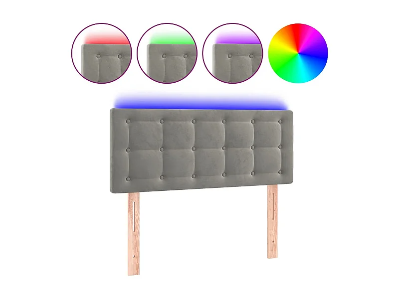 Tête de lit accessoire tissu grise 80 x 5 x 78 cm TDL0201267