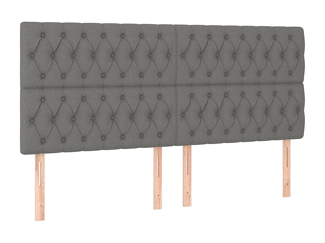 Tête de lit accessoire tissu grise 200 x 7 x 118 cm TDL0201070
