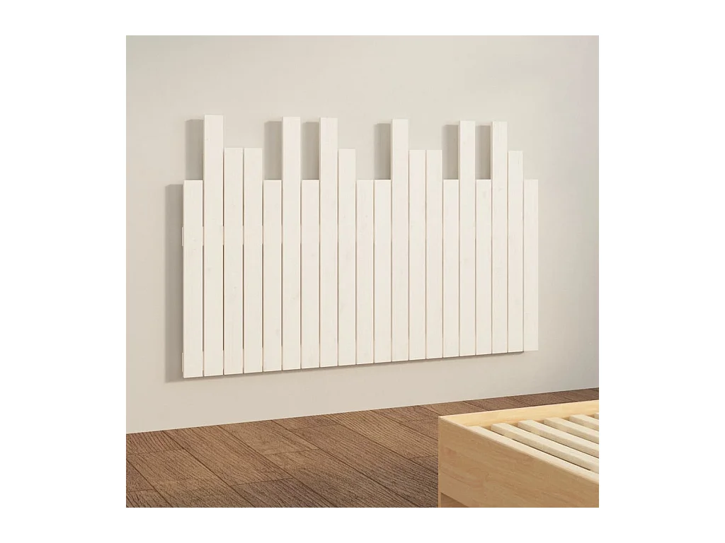 Tête de lit accessoire bois blanche 127.5 x 3 x 80 cm TDL0202729