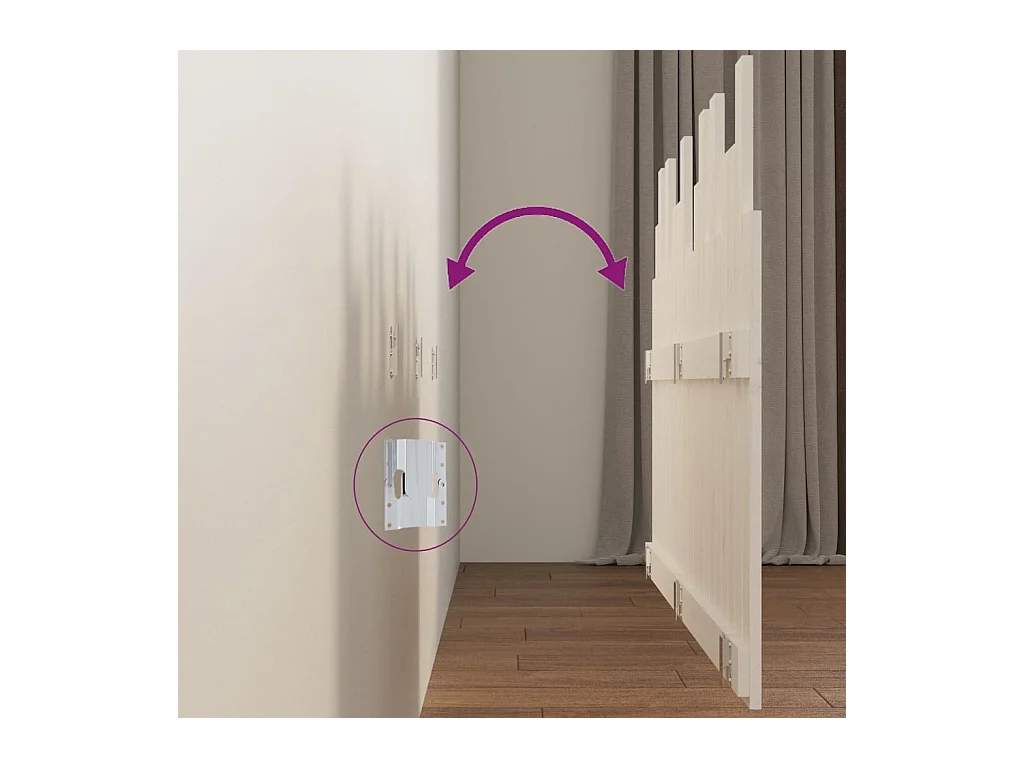 Tête de lit accessoire bois blanche 127.5 x 3 x 80 cm TDL0202729