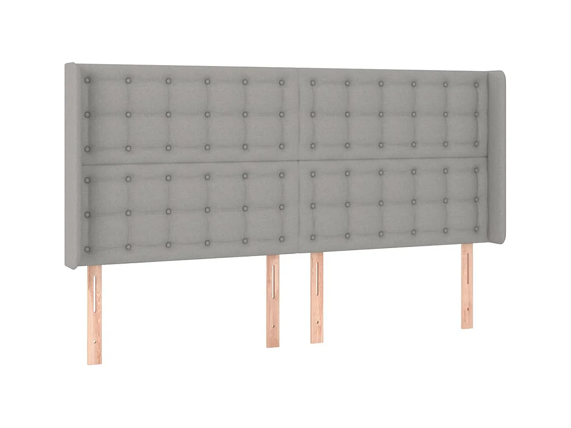 Tête de lit accessoire tissu grise 203 x 16 x 128 cm TDL0205191