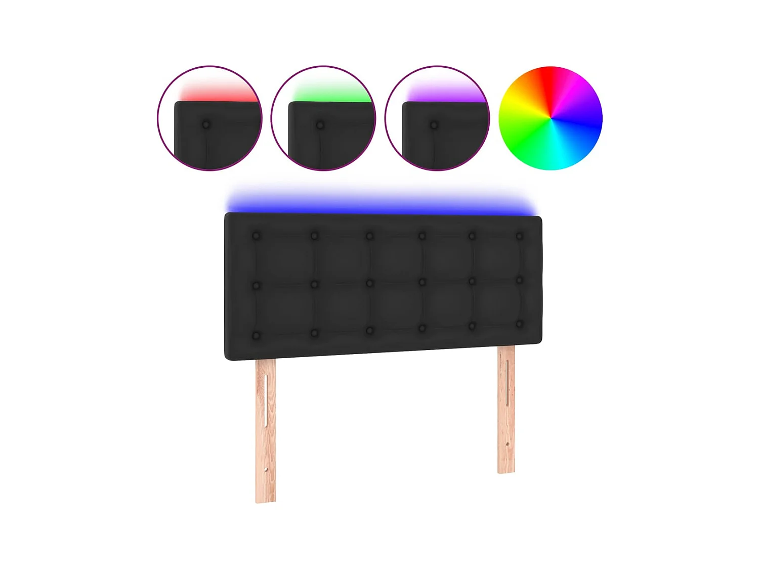 Tête de lit accessoire noire 80 x 5 x 78 cm TDL0200588