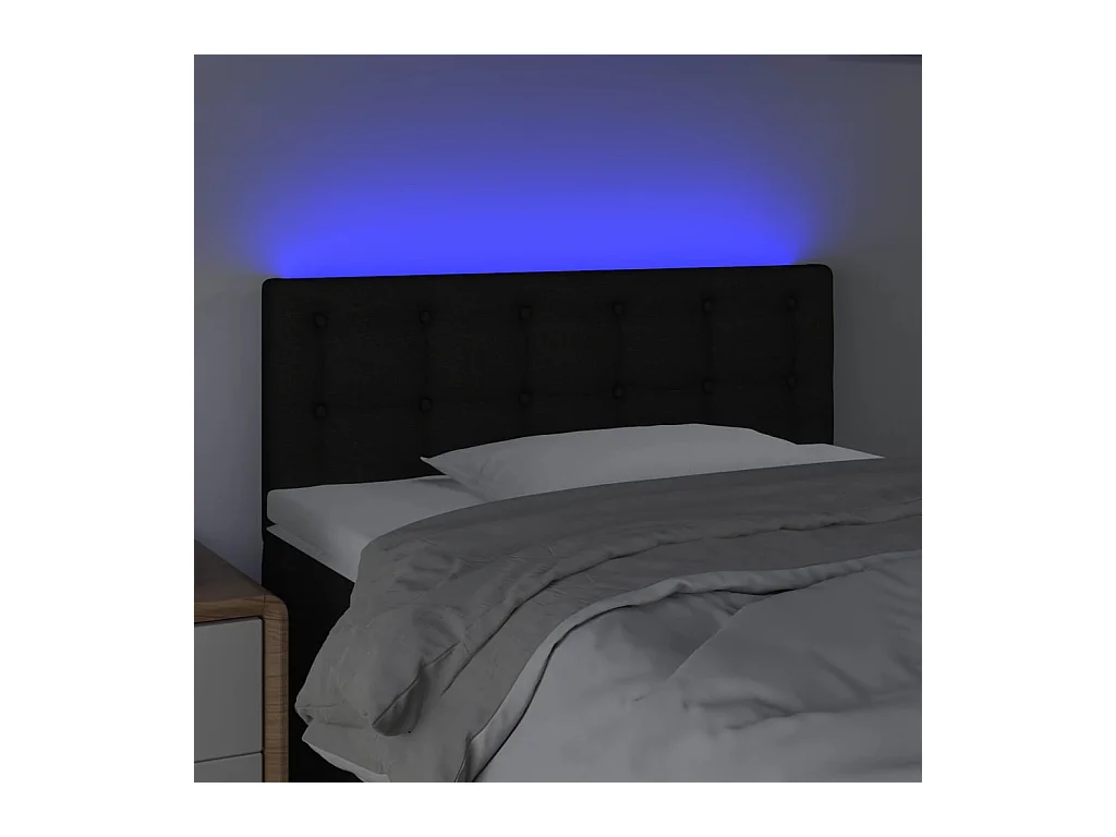 Tête de lit accessoire tissu noire 90 x 5 x 88 cm TDL0200535