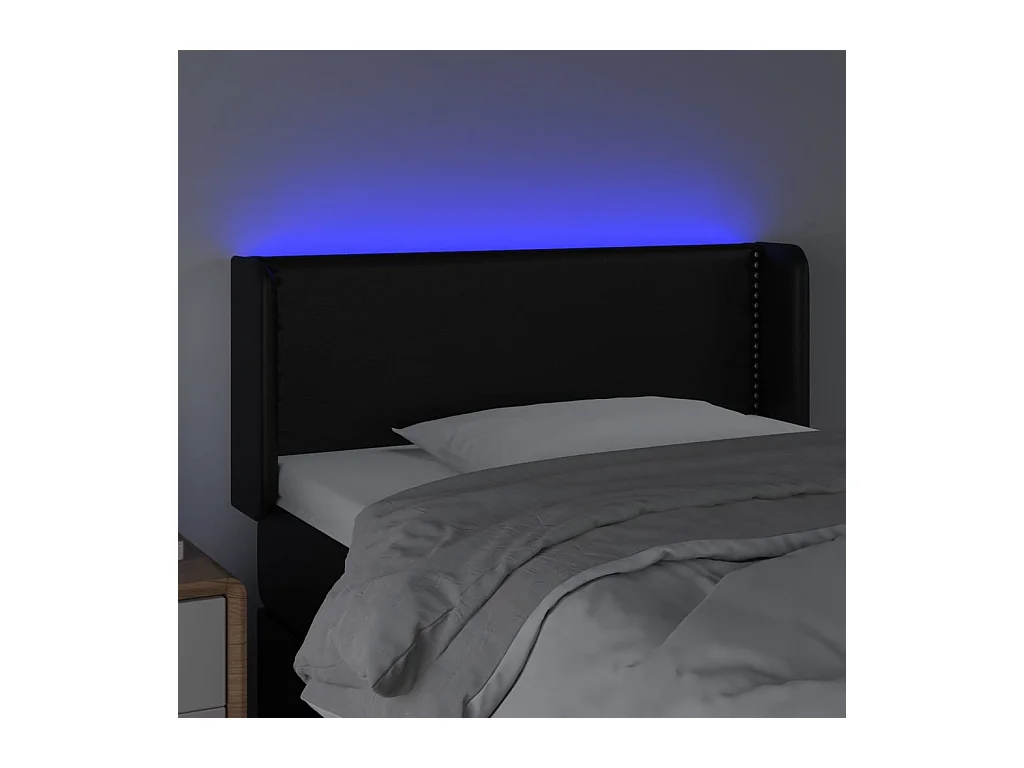 Tête de lit accessoire noire 103 x 16 x 78 cm TDL0200730