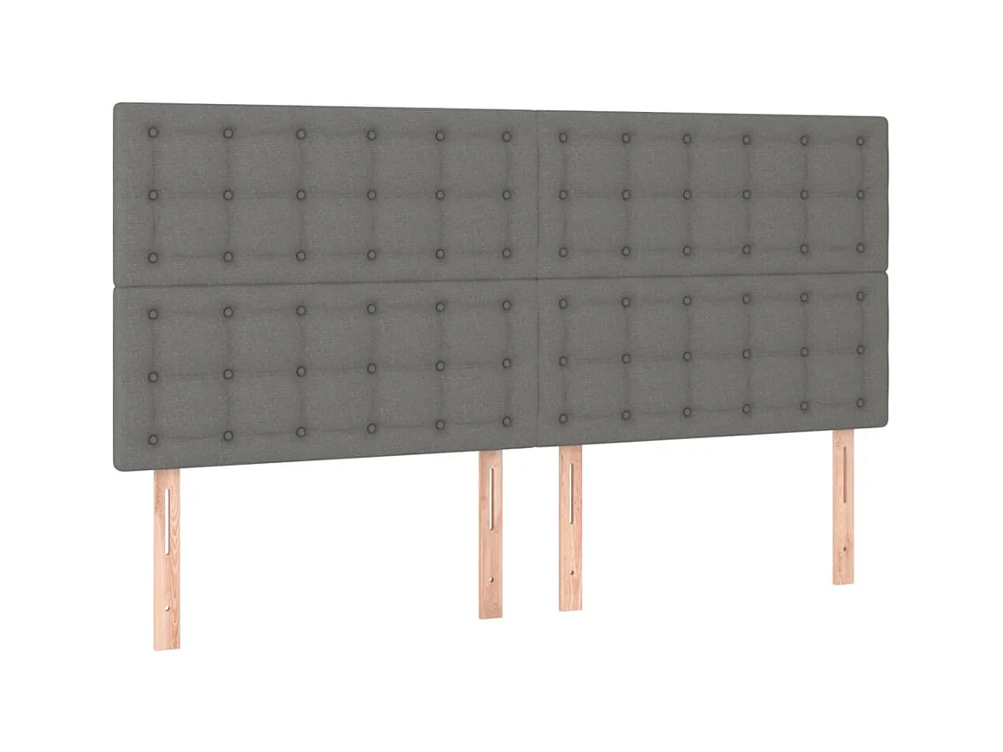 Tête de lit accessoire tissu grise 200 x 5 x 128 cm TDL0206019