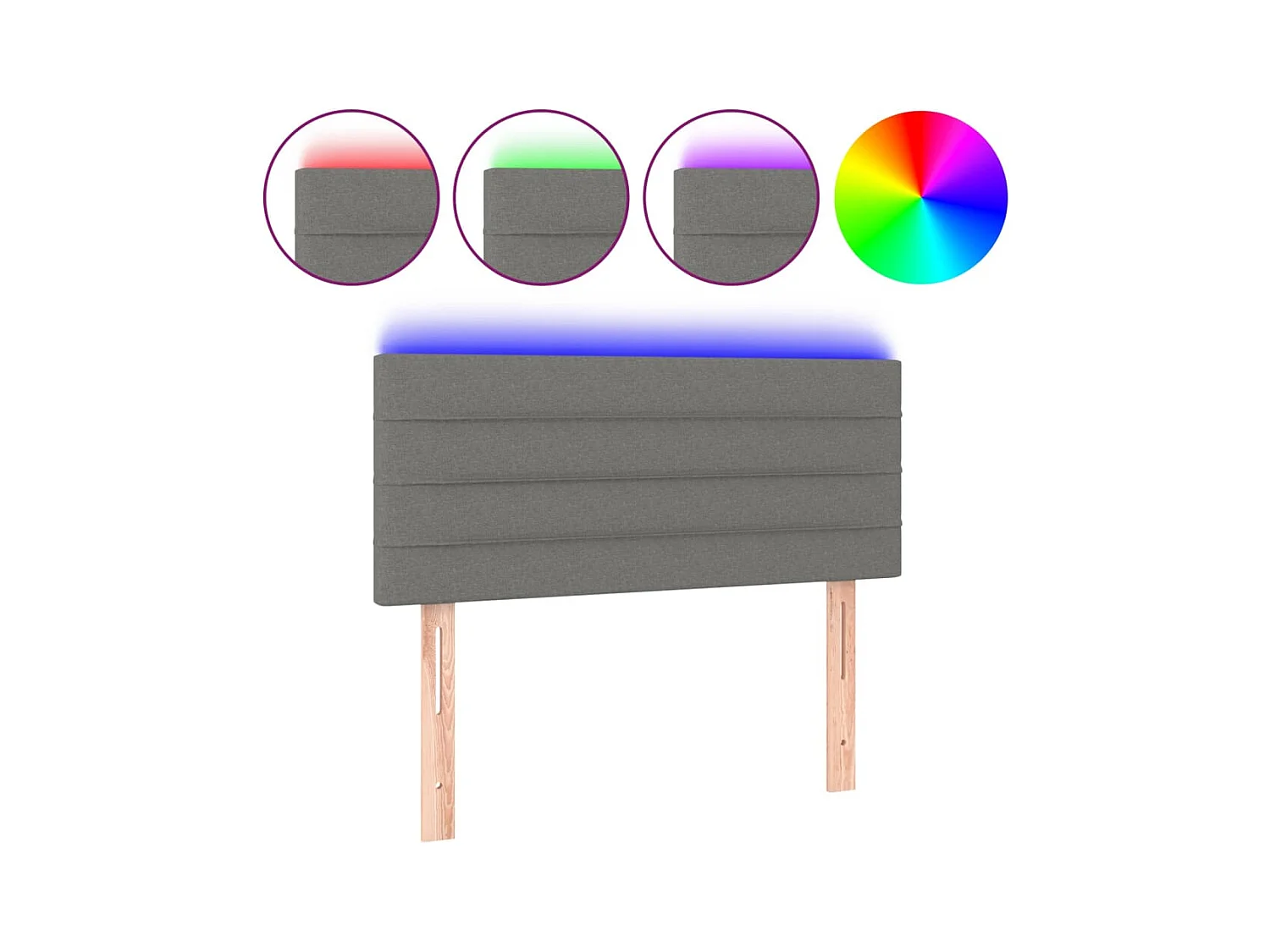 Tête de lit accessoire tissu grise 90 x 5 x 78 cm TDL0201000