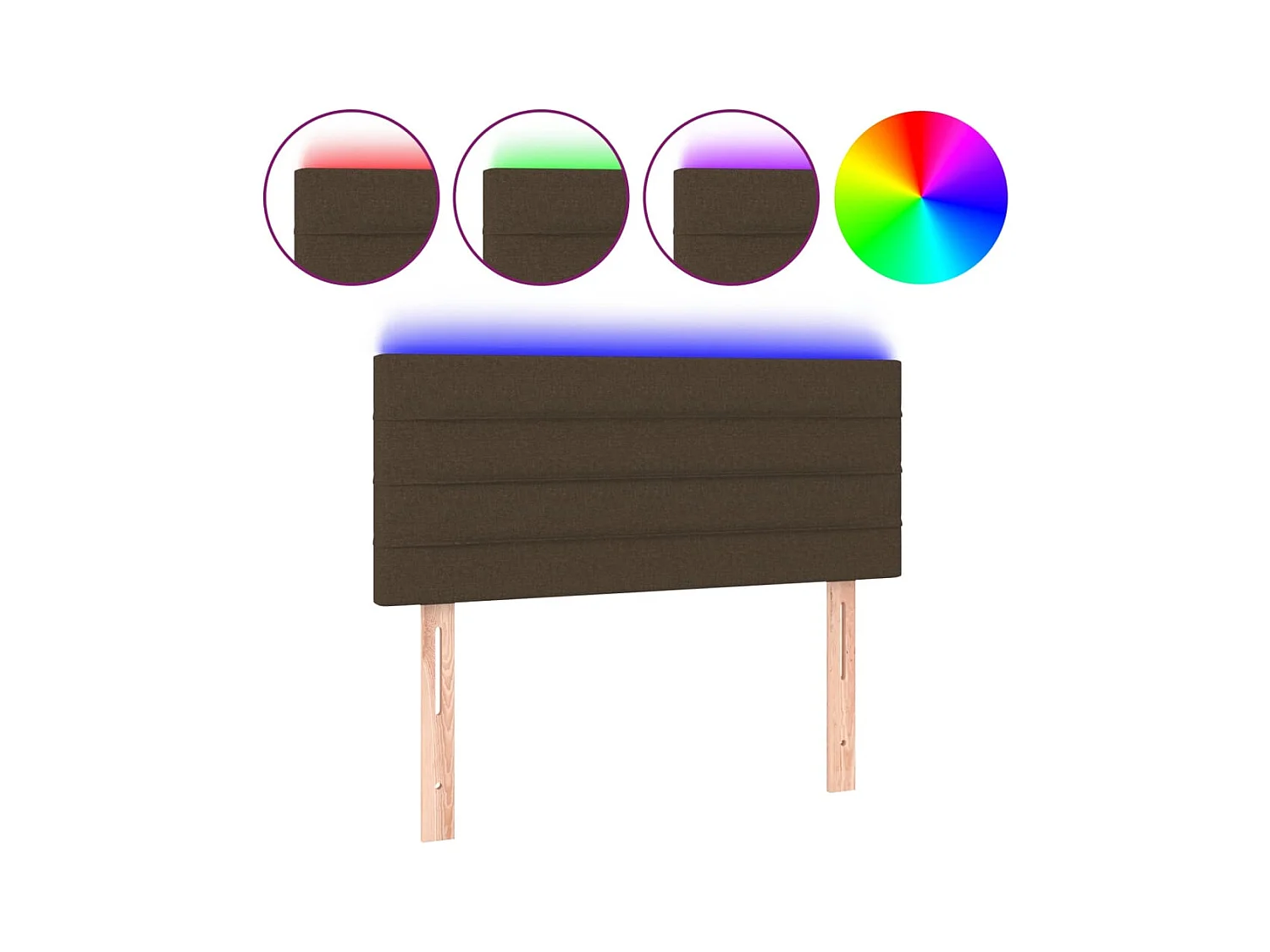 Tête de lit accessoire tissu marron 100 x 5 x 78 cm TDL0200900