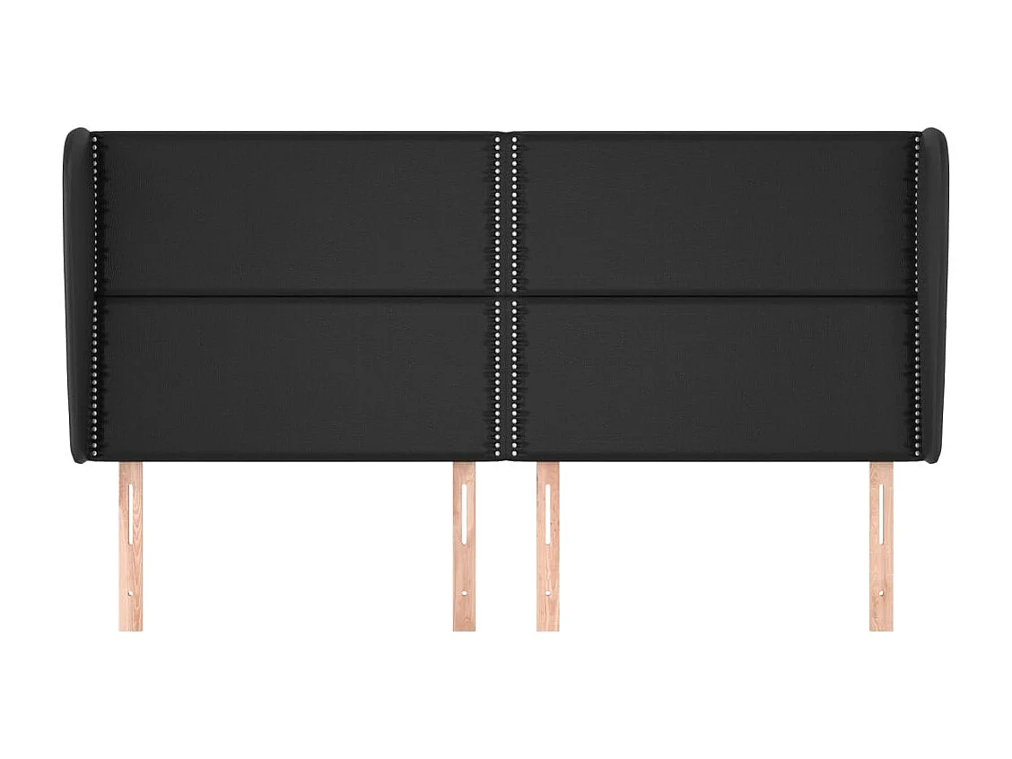 Tête de lit accessoire noire 203 x 23 x 128 cm TDL0204484