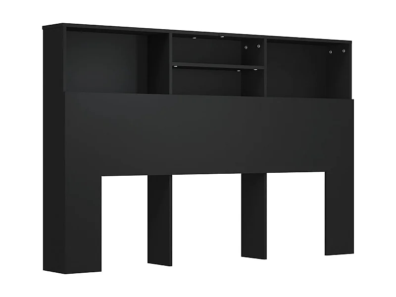 Tête de lit avec effet bois noire 160 x 19 x 103.5 cm TDL0200021