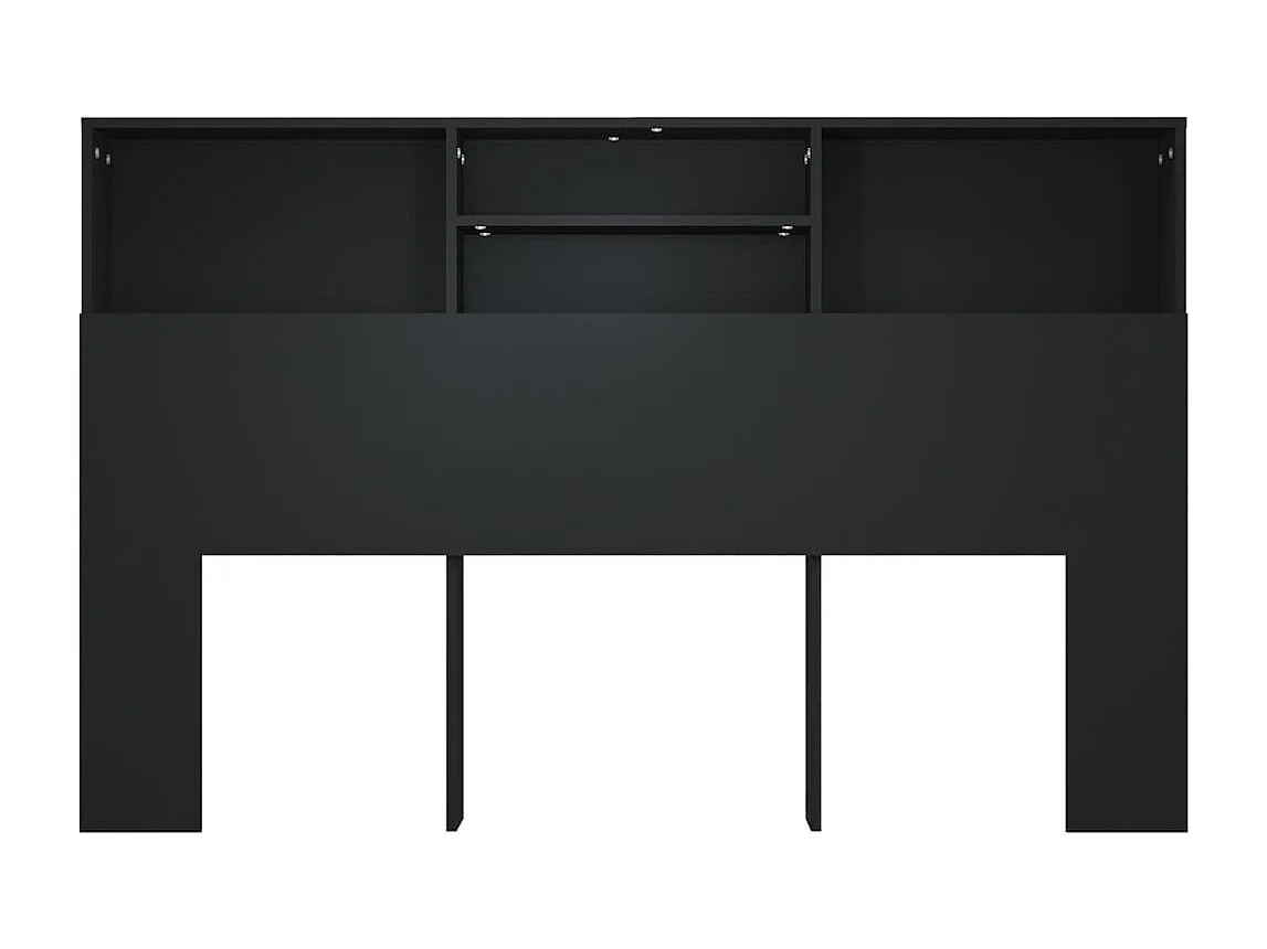 Tête de lit avec effet bois noire 160 x 19 x 103.5 cm TDL0200021