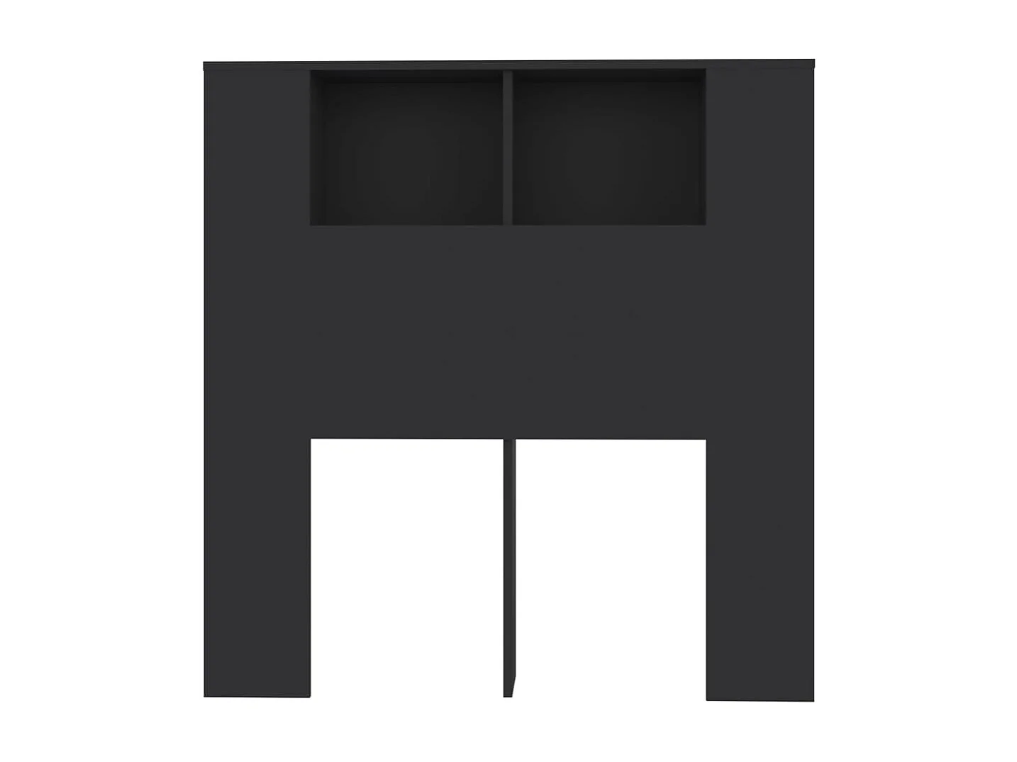 Tête de lit avec effet bois noire 100 x 18.5 x 104.5 cm TDL0200028