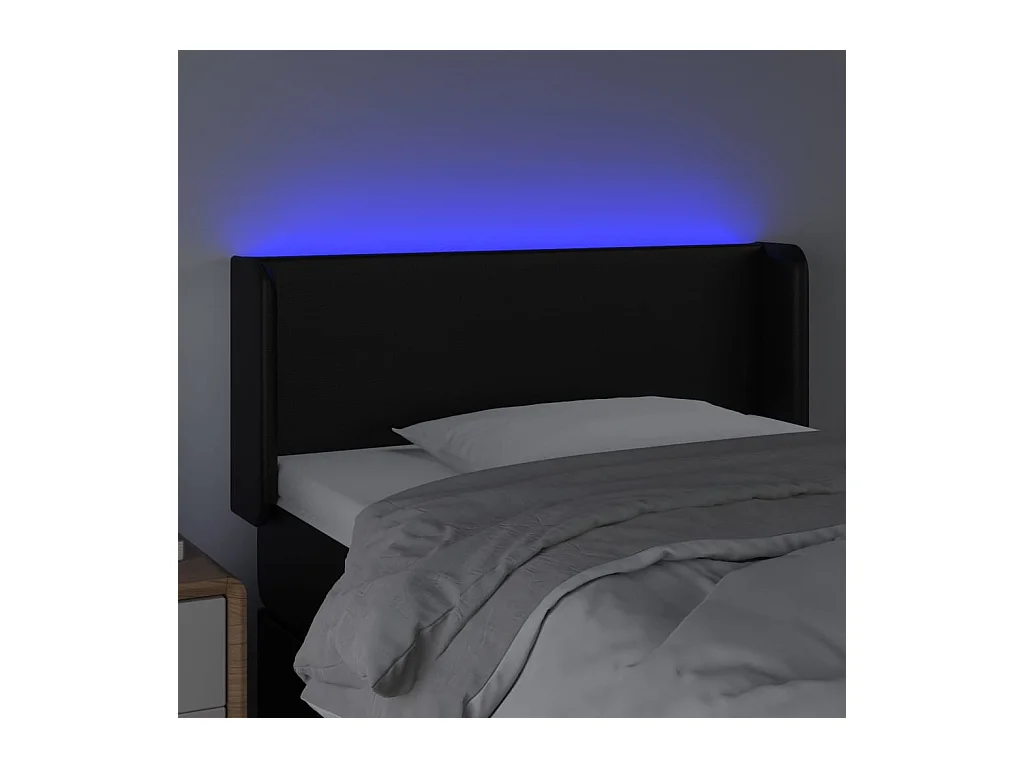 Tête de lit accessoire noire 83 x 16 x 78 cm TDL0200562