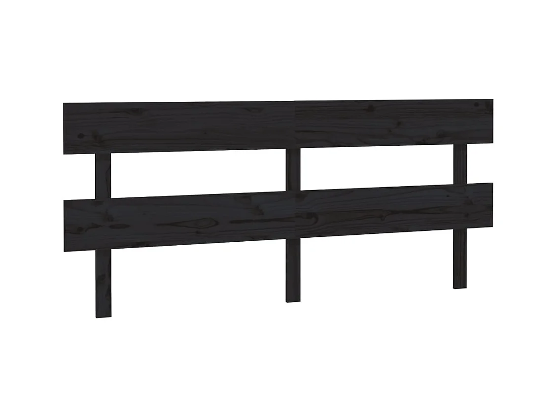 Tête de lit accessoire effet bois noire 184 x 3 x 81 cm TDL0202197