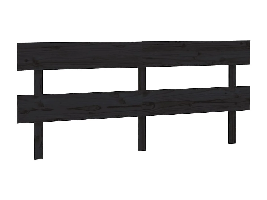 Tête de lit accessoire effet bois noire 184 x 3 x 81 cm TDL0202197
