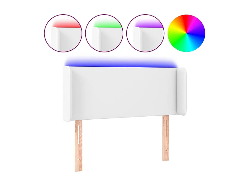 Tête de lit accessoire blanche 103 x 16 x 78 cm TDL0201947