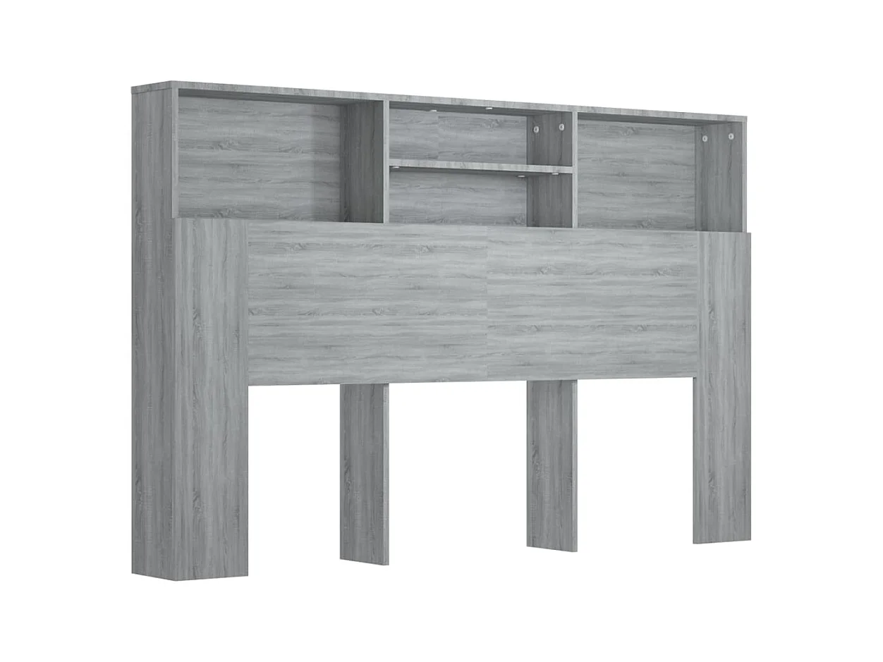 Tête de lit avec effet bois grise 160 x 19 x 103.5 cm TDL0200007