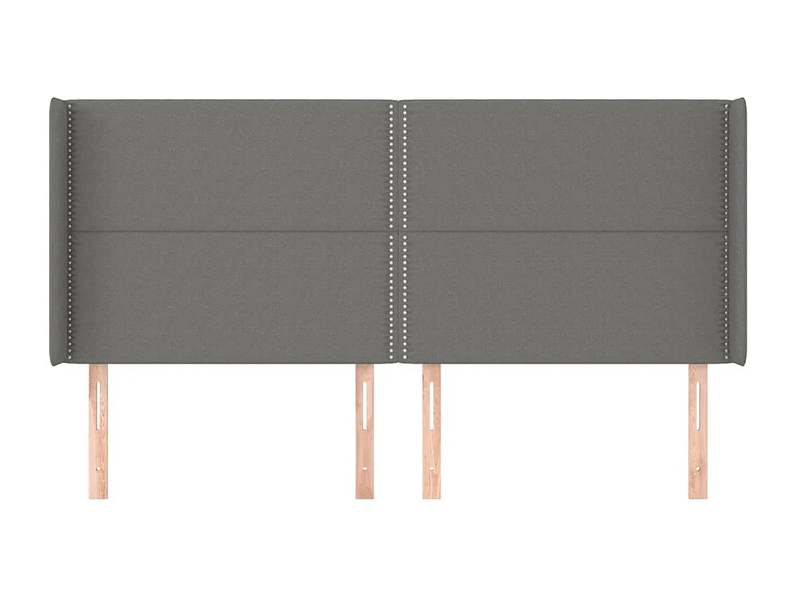 Tête de lit accessoire tissu grise 203 x 16 x 128 cm TDL0204952