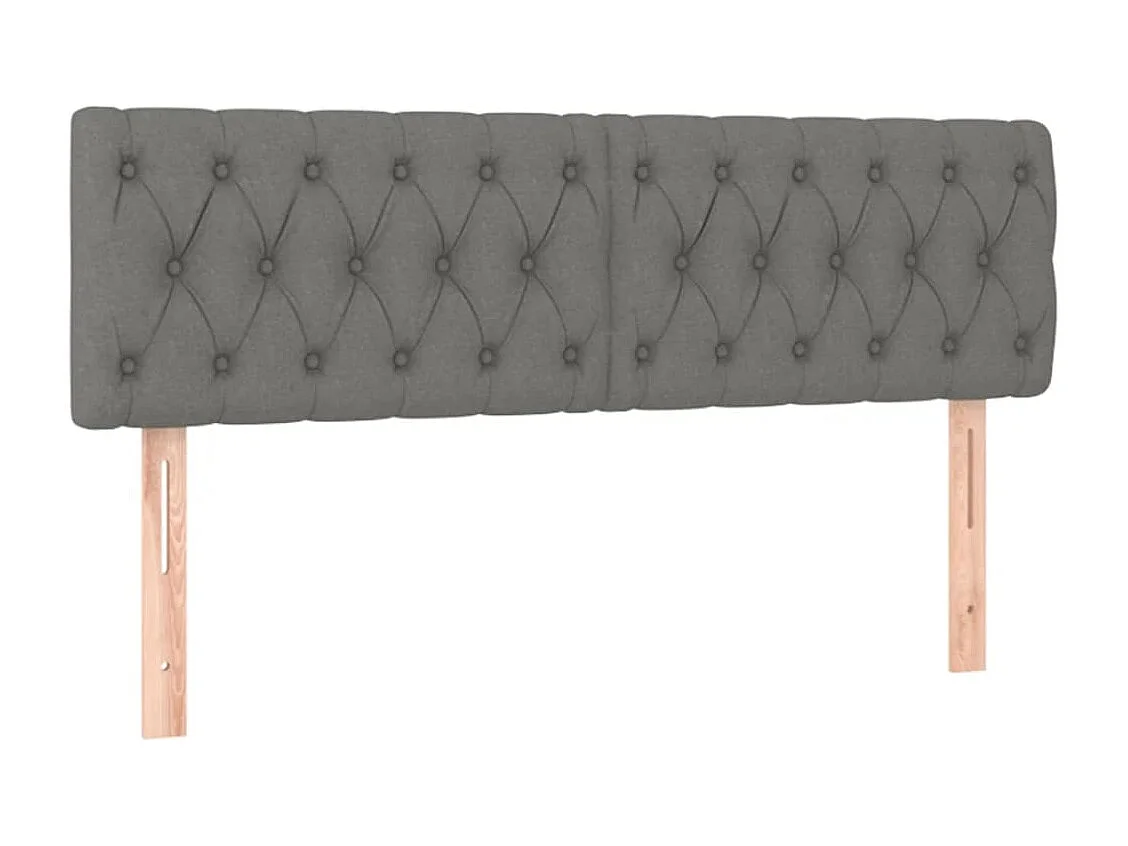 Tête de lit accessoire tissu grise 160 x 7 x 78 cm TDL0201114