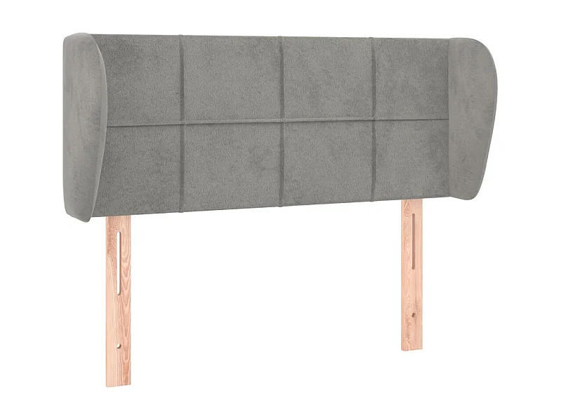 Tête de lit accessoire tissu grise 93 x 23 x 88 cm TDL0205079
