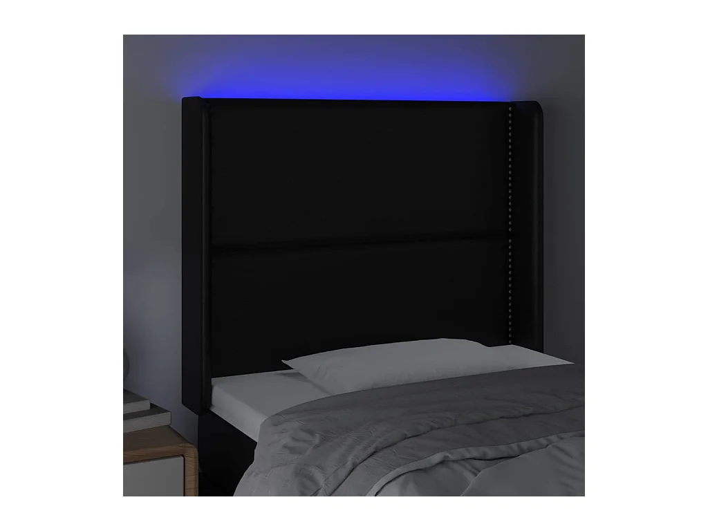 Tête de lit accessoire noire 103 x 16 x 118 cm TDL0200742