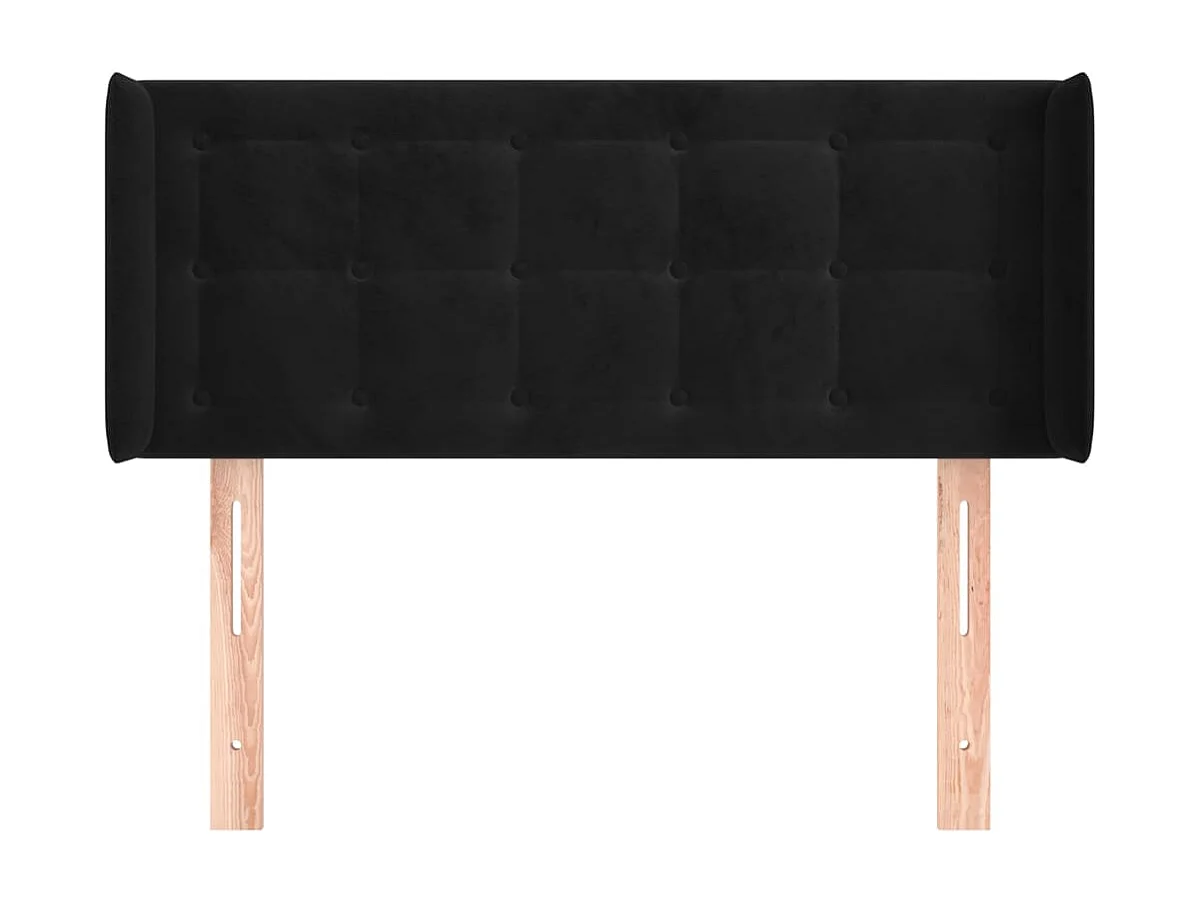 Tête de lit accessoire tissu noire 83 x 16 x 78 cm TDL0204445