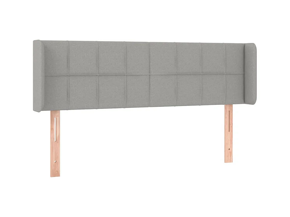 Tête de lit accessoire tissu grise 147 x 16 x 78 cm TDL0201379