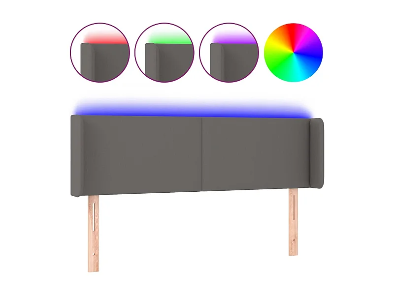 Tête de lit accessoire grise 147 x 16 x 78 cm TDL0201496