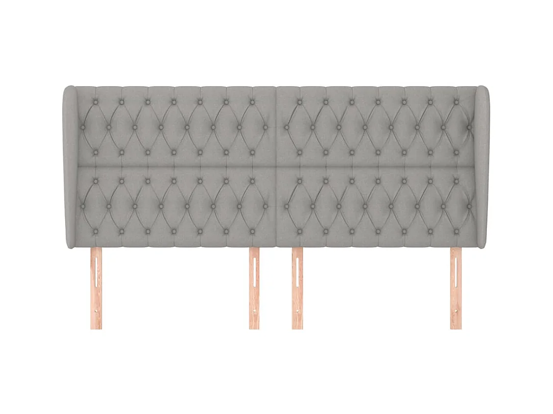 Tête de lit accessoire tissu grise 203 x 23 x 128 cm TDL0205168