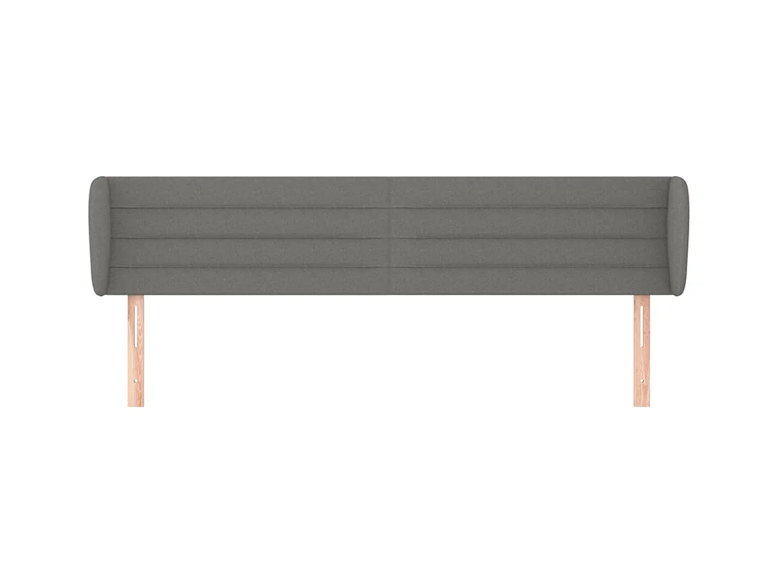 Tête de lit accessoire tissu grise 203 x 23 x 88 cm TDL0204919
