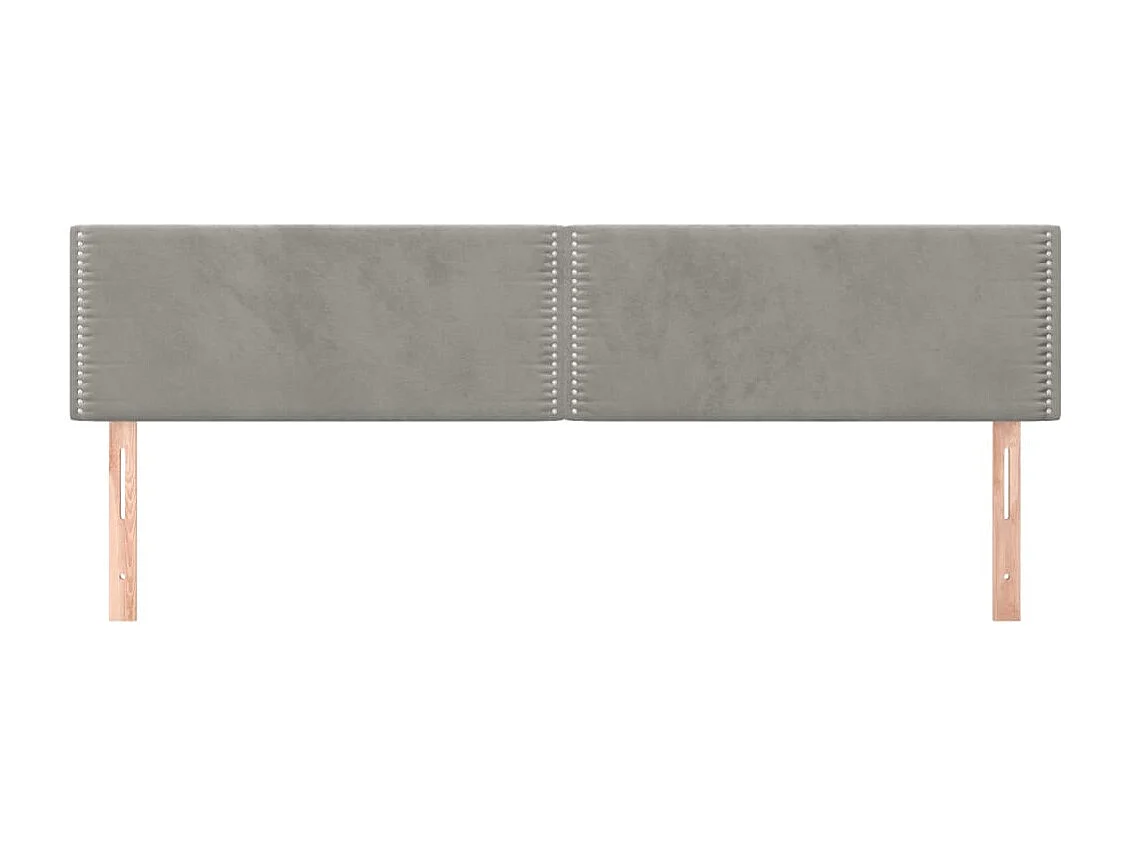 Tête de lit accessoire tissu grise 200 x 5 x 88 cm TDL0206439