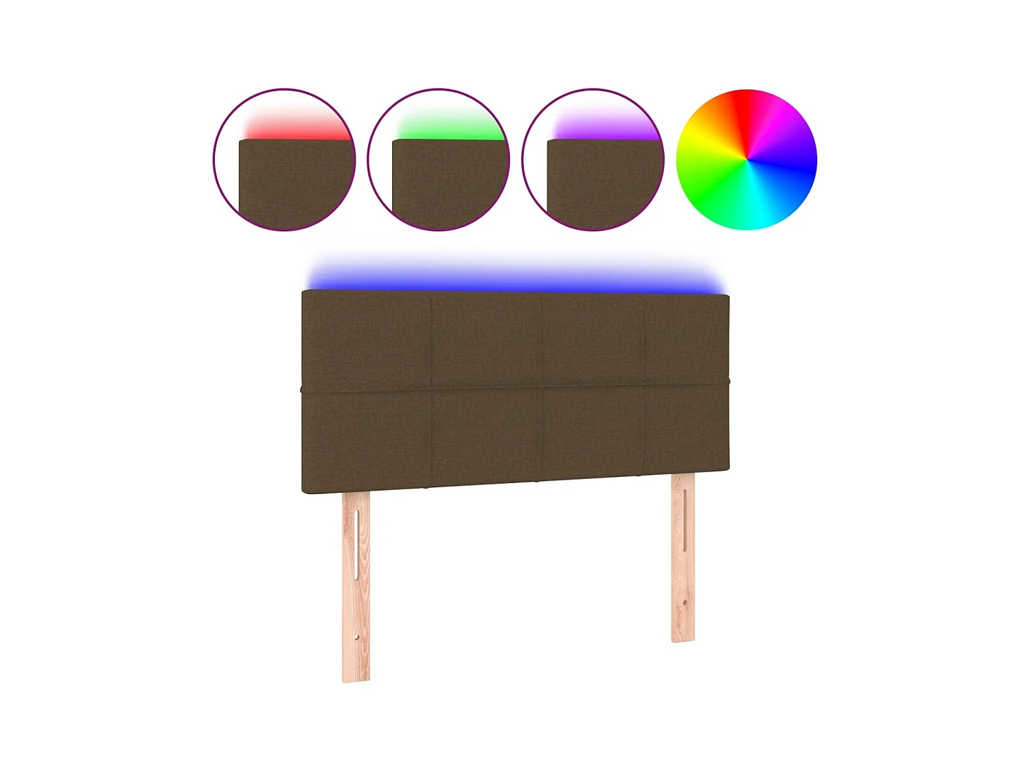 Tête de lit accessoire tissu marron 100 x 5 x 78 cm TDL0200905