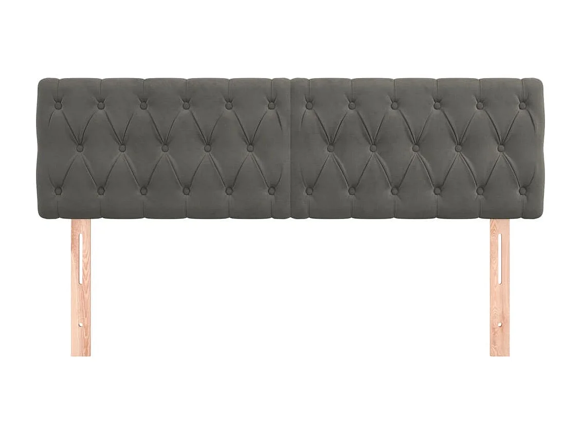 Tête de lit accessoire tissu grise 160 x 7 x 88 cm TDL0206346