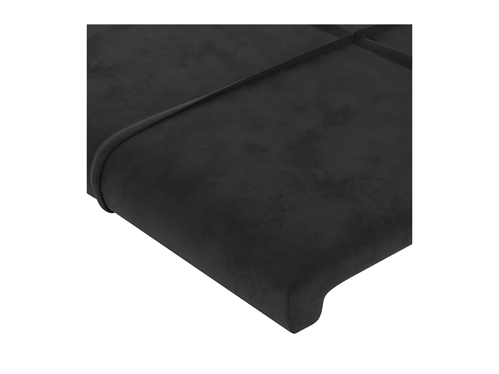 Tête de lit accessoire tissu noire 83 x 16 x 128 cm TDL0204457