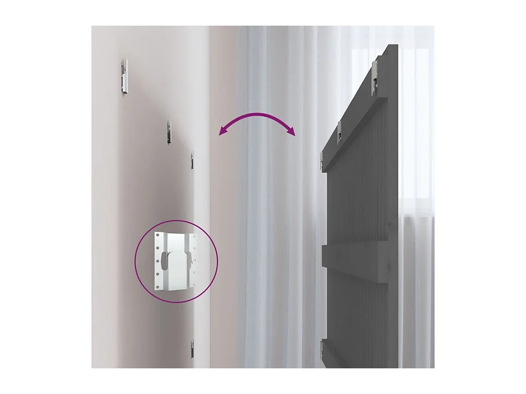 Tête de lit accessoire bois marron 204 x 3 x 90 cm TDL0202629