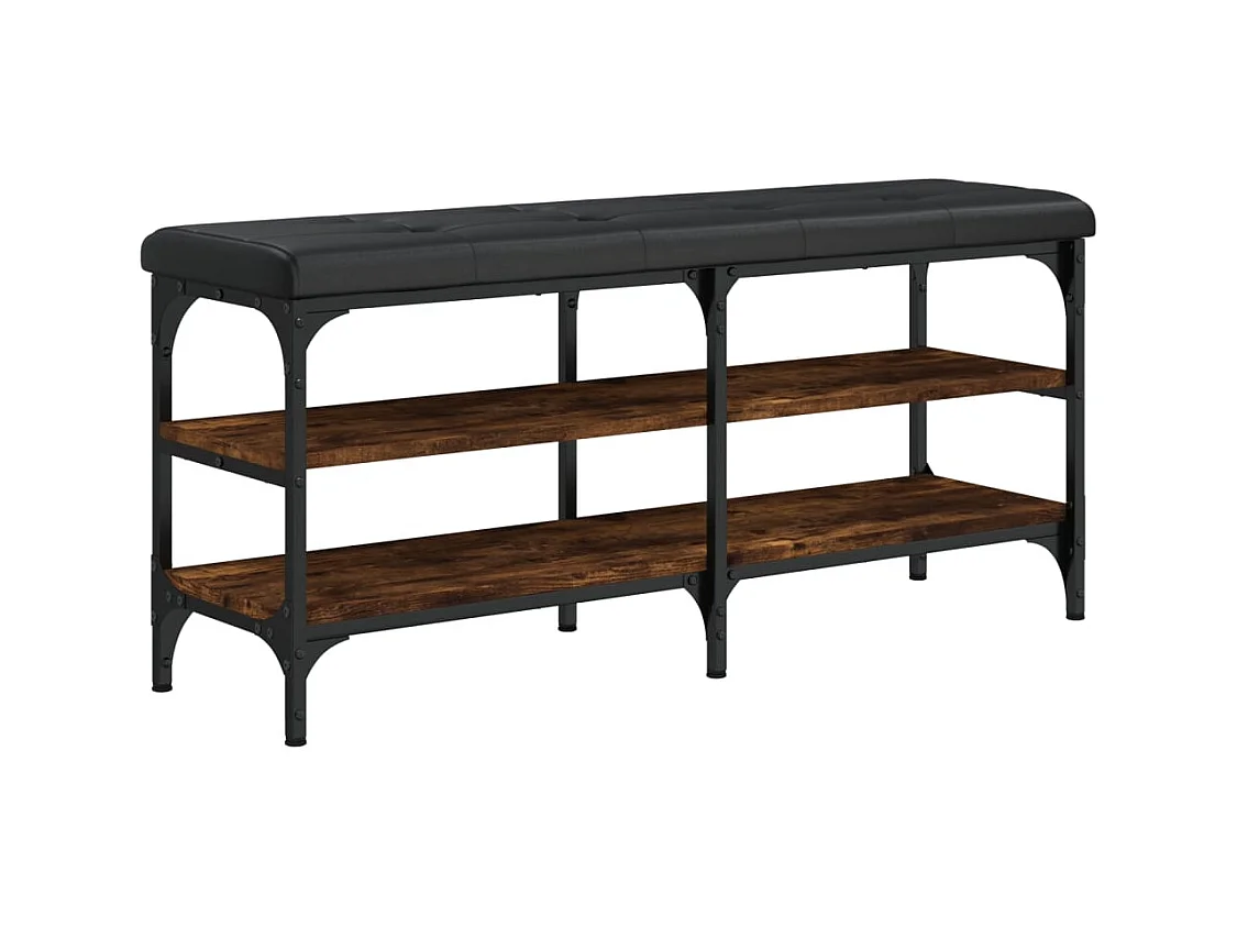 Banc de rangement à métal beige 102 x 32 x 47 cm DEC024836