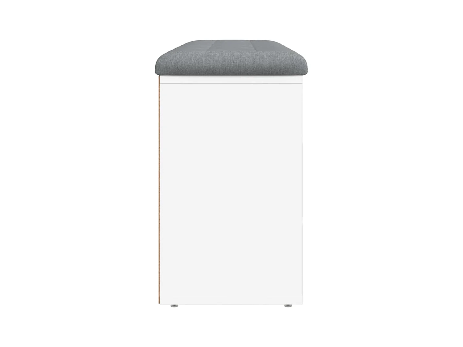 Banc de rangement à bois blanche 102 x 32 x 50 cm DEC024828