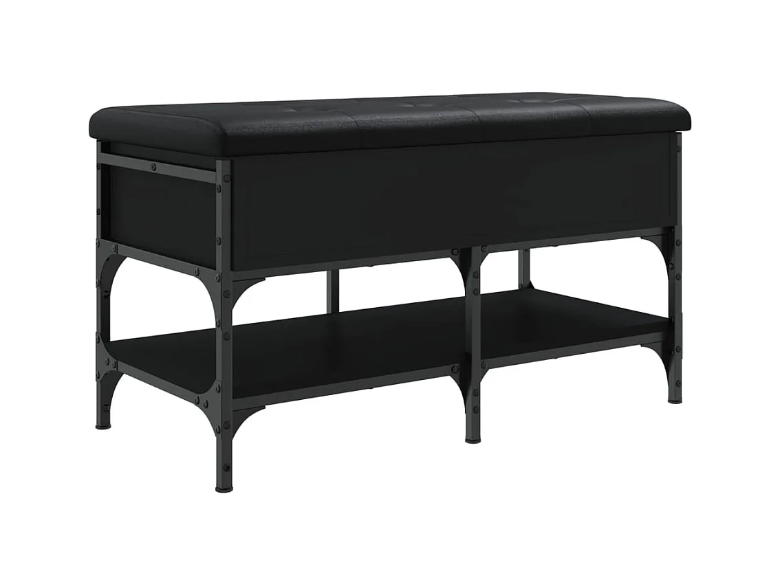 Banc de rangement à bois marron 82 x 42 x 45 cm DEC024927