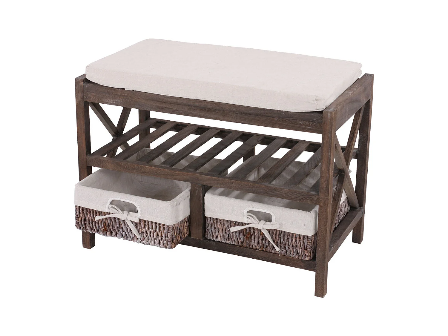 Étagère à chaussures banc marron 65 x 34 x 45.5 cm 04_0005159