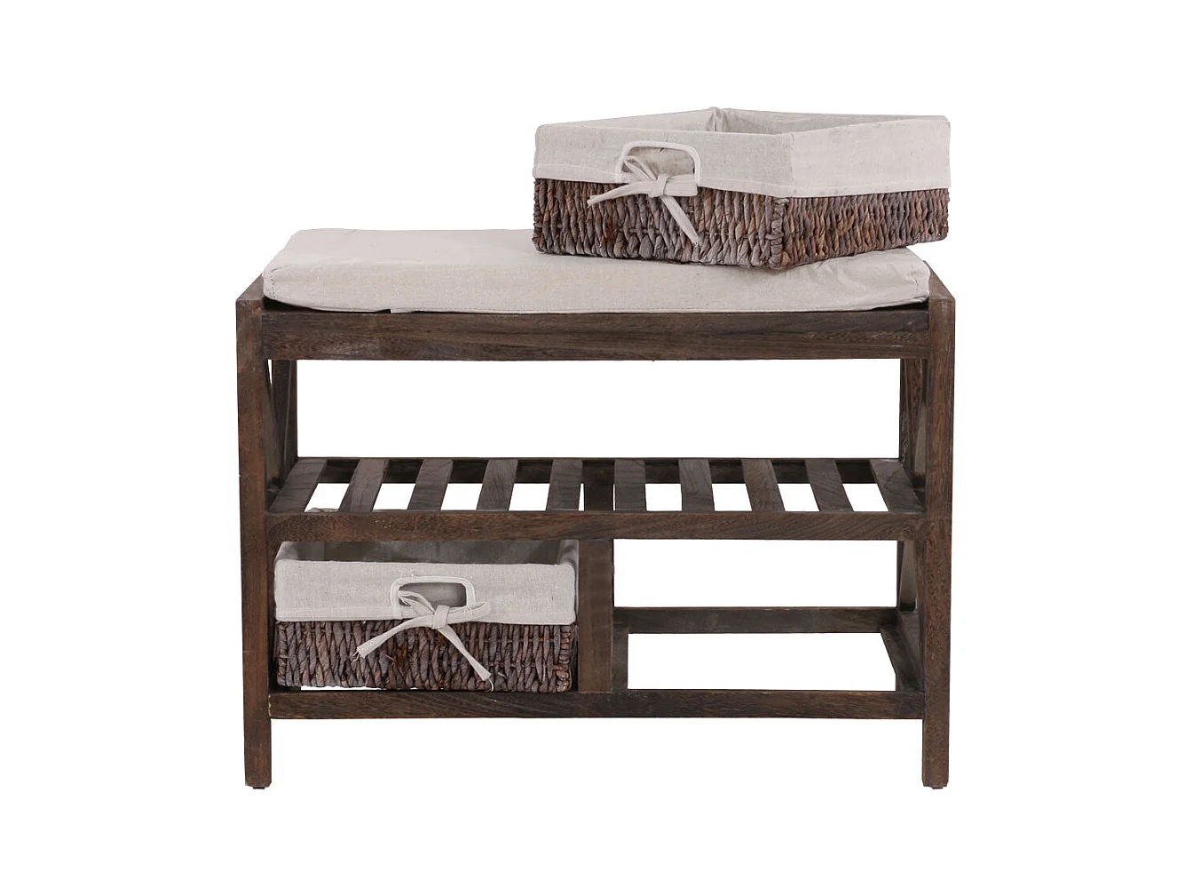 Étagère à chaussures banc marron 65 x 34 x 45.5 cm 04_0005159