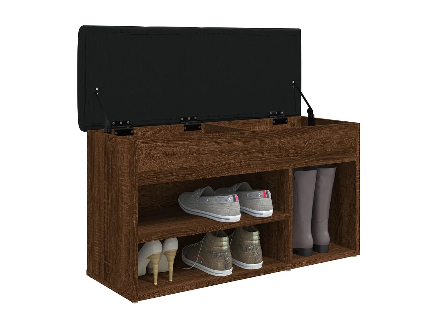 Banc de rangement à bois beige 82 x 32 x 45.5 cm DEC024875