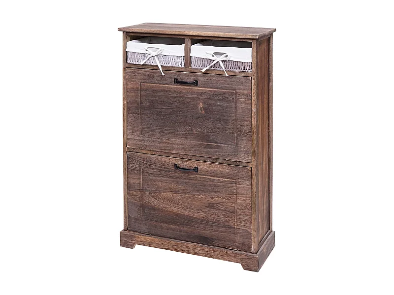 Meuble à chaussures étagère bois marron 60 x 24 x 100 cm 04_0005414